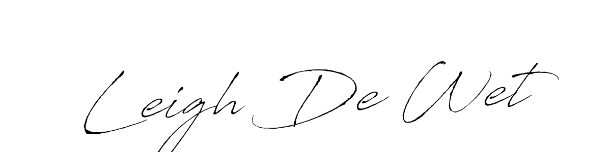 Similarly Antro_Vectra is the best handwritten signature design. Signature creator online .You can use it as an online autograph creator for name Leigh De Wet. Leigh De Wet signature style 6 images and pictures png