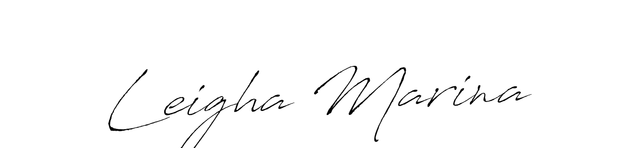 Design your own signature with our free online signature maker. With this signature software, you can create a handwritten (Antro_Vectra) signature for name Leigha Marina. Leigha Marina signature style 6 images and pictures png