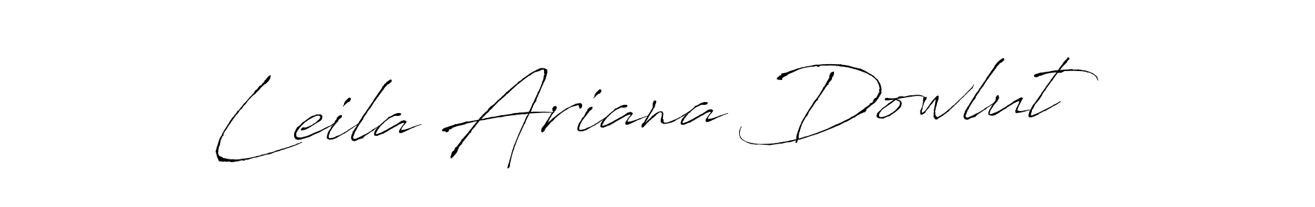 Make a beautiful signature design for name Leila Ariana Dowlut. With this signature (Antro_Vectra) style, you can create a handwritten signature for free. Leila Ariana Dowlut signature style 6 images and pictures png