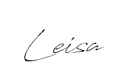 Design your own signature with our free online signature maker. With this signature software, you can create a handwritten (Antro_Vectra) signature for name Leisa. Leisa signature style 6 images and pictures png