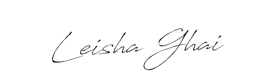 Similarly Antro_Vectra is the best handwritten signature design. Signature creator online .You can use it as an online autograph creator for name Leisha Ghai. Leisha Ghai signature style 6 images and pictures png
