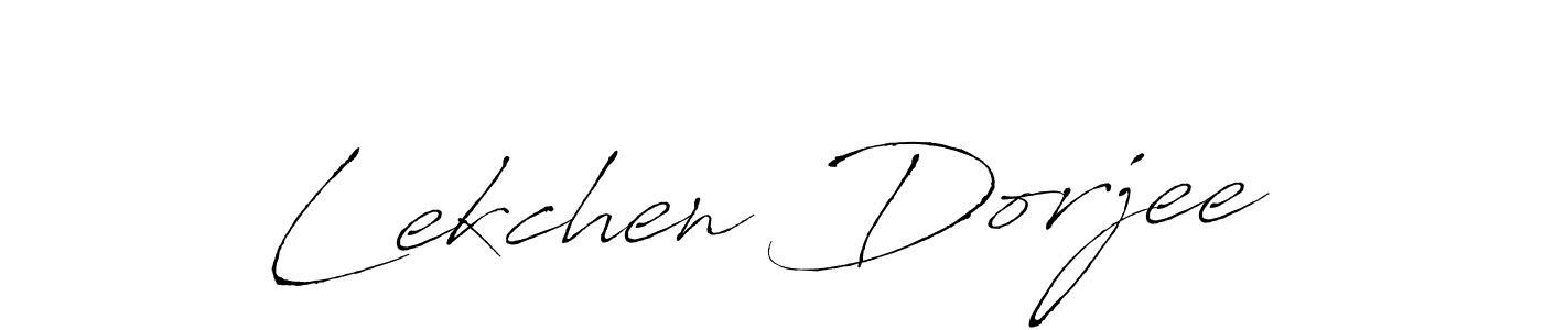 Lekchen Dorjee stylish signature style. Best Handwritten Sign (Antro_Vectra) for my name. Handwritten Signature Collection Ideas for my name Lekchen Dorjee. Lekchen Dorjee signature style 6 images and pictures png