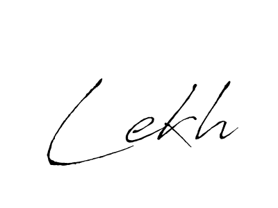 Make a beautiful signature design for name Lekh. With this signature (Antro_Vectra) style, you can create a handwritten signature for free. Lekh signature style 6 images and pictures png