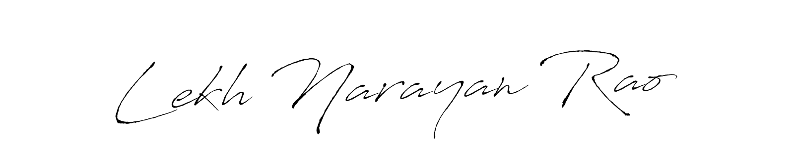 How to make Lekh Narayan Rao name signature. Use Antro_Vectra style for creating short signs online. This is the latest handwritten sign. Lekh Narayan Rao signature style 6 images and pictures png