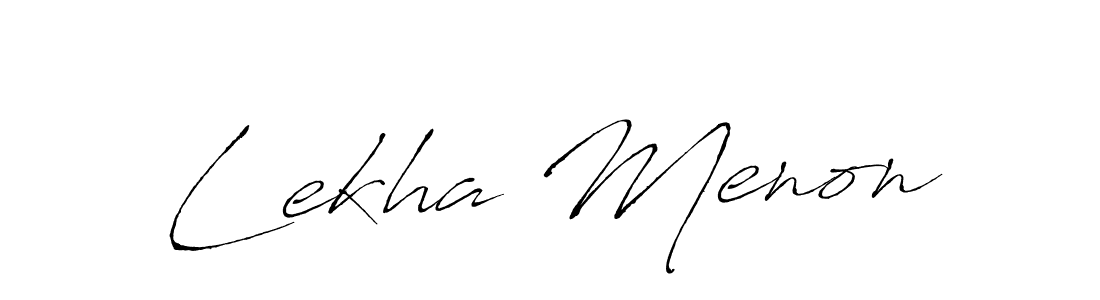 Lekha Menon stylish signature style. Best Handwritten Sign (Antro_Vectra) for my name. Handwritten Signature Collection Ideas for my name Lekha Menon. Lekha Menon signature style 6 images and pictures png