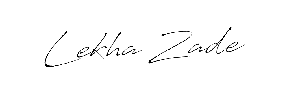 How to make Lekha Zade name signature. Use Antro_Vectra style for creating short signs online. This is the latest handwritten sign. Lekha Zade signature style 6 images and pictures png