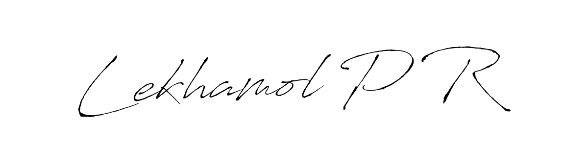 Lekhamol P R stylish signature style. Best Handwritten Sign (Antro_Vectra) for my name. Handwritten Signature Collection Ideas for my name Lekhamol P R. Lekhamol P R signature style 6 images and pictures png