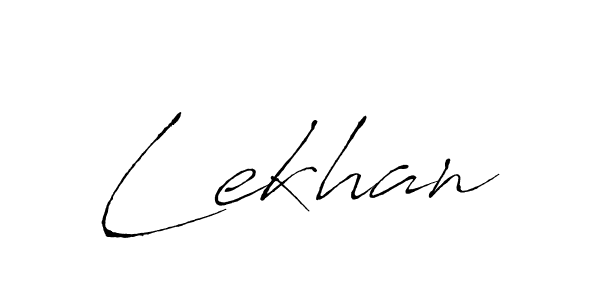 Make a beautiful signature design for name Lekhan. With this signature (Antro_Vectra) style, you can create a handwritten signature for free. Lekhan signature style 6 images and pictures png