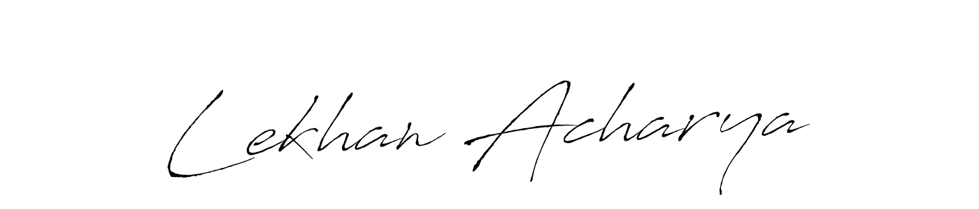 This is the best signature style for the Lekhan Acharya name. Also you like these signature font (Antro_Vectra). Mix name signature. Lekhan Acharya signature style 6 images and pictures png