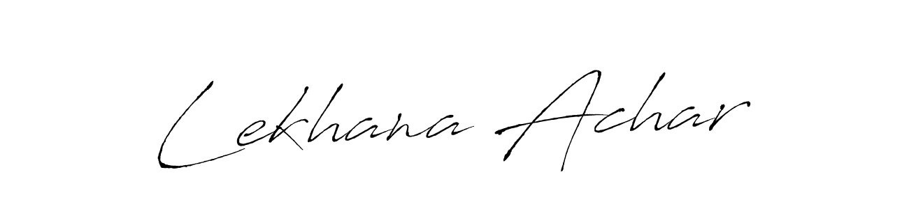 Lekhana Achar stylish signature style. Best Handwritten Sign (Antro_Vectra) for my name. Handwritten Signature Collection Ideas for my name Lekhana Achar. Lekhana Achar signature style 6 images and pictures png