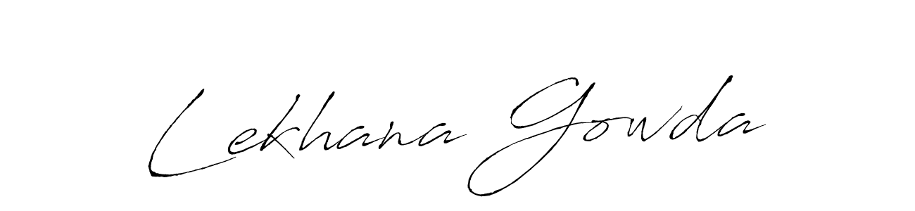 Make a beautiful signature design for name Lekhana Gowda. With this signature (Antro_Vectra) style, you can create a handwritten signature for free. Lekhana Gowda signature style 6 images and pictures png