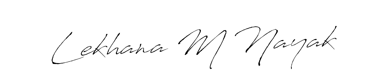 Make a beautiful signature design for name Lekhana M Nayak. With this signature (Antro_Vectra) style, you can create a handwritten signature for free. Lekhana M Nayak signature style 6 images and pictures png