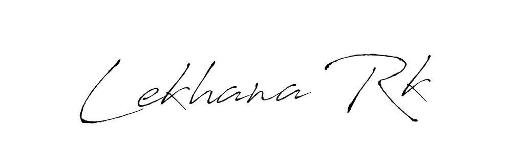 Make a beautiful signature design for name Lekhana Rk. With this signature (Antro_Vectra) style, you can create a handwritten signature for free. Lekhana Rk signature style 6 images and pictures png