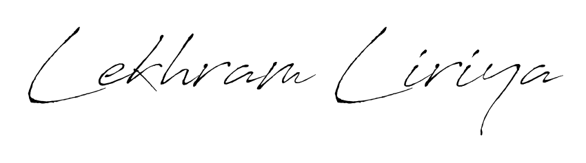 Download transparent PNG signature for name Lekhram Liriya styled with Antro_Vectra font. Ready to paste directly into PDF and Word agreements. Lekhram Liriya signature style 6 images and pictures png
