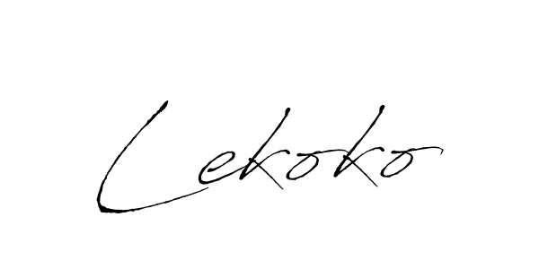 You should practise on your own different ways (Antro_Vectra) to write your name (Lekoko) in signature. don't let someone else do it for you. Lekoko signature style 6 images and pictures png