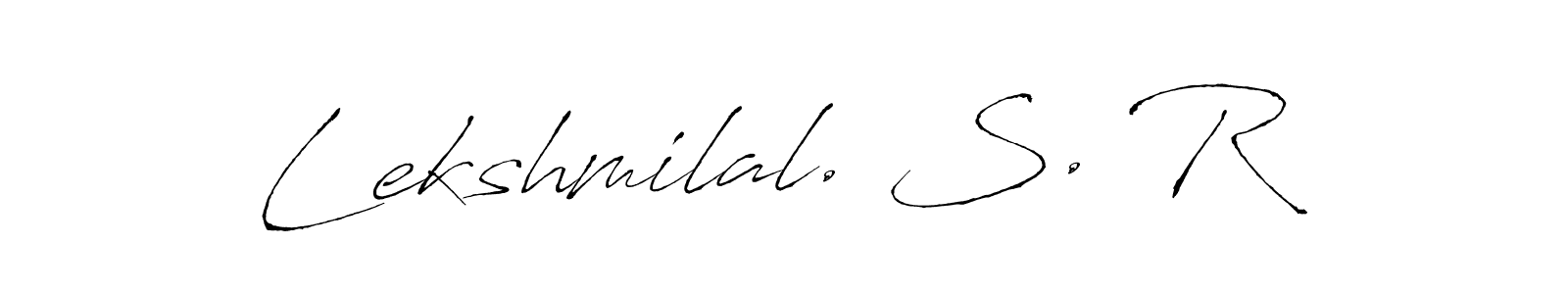 The best way (Antro_Vectra) to make a short signature is to pick only two or three words in your name. The name Lekshmilal. S. R include a total of six letters. For converting this name. Lekshmilal. S. R signature style 6 images and pictures png