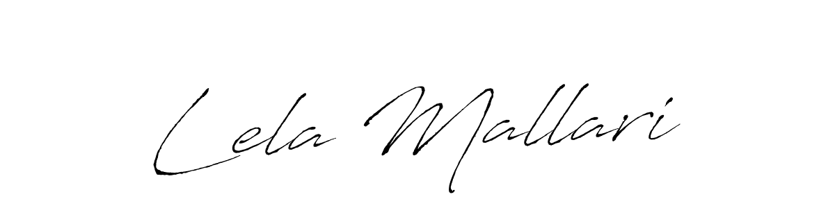 Design your own signature with our free online signature maker. With this signature software, you can create a handwritten (Antro_Vectra) signature for name Lela Mallari. Lela Mallari signature style 6 images and pictures png