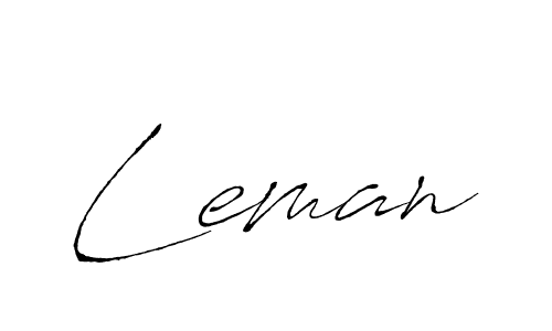 Leman stylish signature style. Best Handwritten Sign (Antro_Vectra) for my name. Handwritten Signature Collection Ideas for my name Leman. Leman signature style 6 images and pictures png