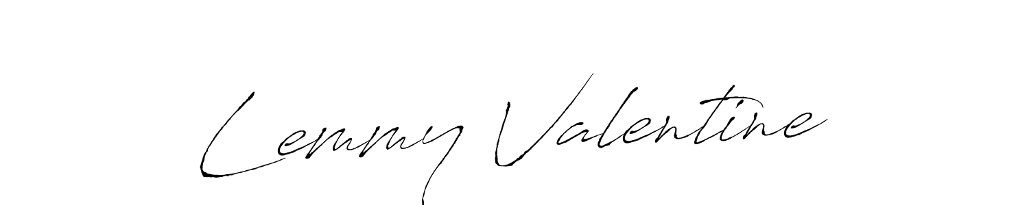 Design your own signature with our free online signature maker. With this signature software, you can create a handwritten (Antro_Vectra) signature for name Lemmy Valentine. Lemmy Valentine signature style 6 images and pictures png