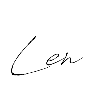 You should practise on your own different ways (Antro_Vectra) to write your name (Len) in signature. don't let someone else do it for you. Len signature style 6 images and pictures png