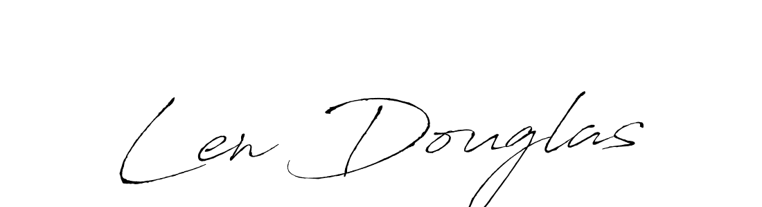 Use a signature maker to create a handwritten signature online. With this signature software, you can design (Antro_Vectra) your own signature for name Len Douglas. Len Douglas signature style 6 images and pictures png
