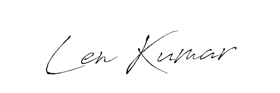 You should practise on your own different ways (Antro_Vectra) to write your name (Len Kumar) in signature. don't let someone else do it for you. Len Kumar signature style 6 images and pictures png
