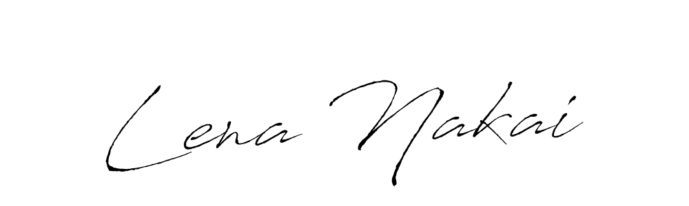 Make a beautiful signature design for name Lena Nakai. With this signature (Antro_Vectra) style, you can create a handwritten signature for free. Lena Nakai signature style 6 images and pictures png