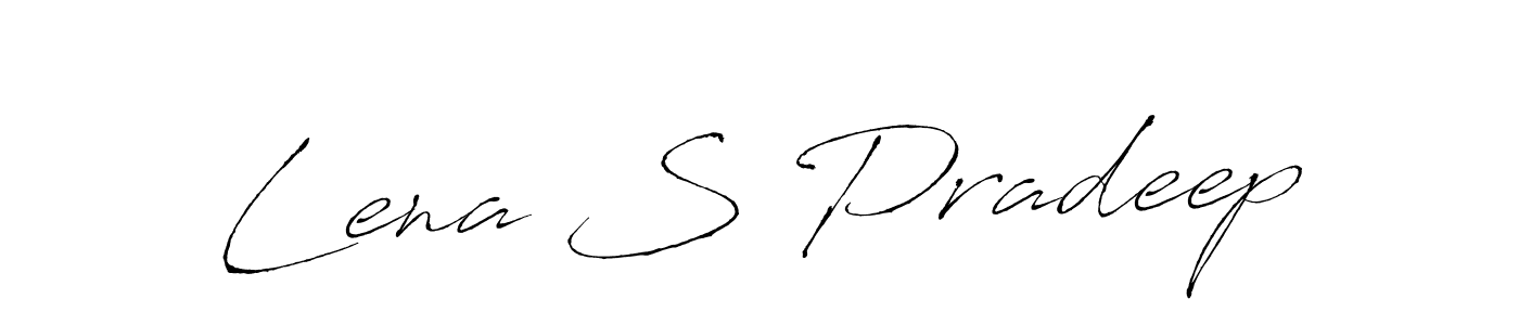 Design your own signature with our free online signature maker. With this signature software, you can create a handwritten (Antro_Vectra) signature for name Lena S Pradeep. Lena S Pradeep signature style 6 images and pictures png