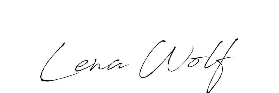 Make a beautiful signature design for name Lena Wolf. With this signature (Antro_Vectra) style, you can create a handwritten signature for free. Lena Wolf signature style 6 images and pictures png