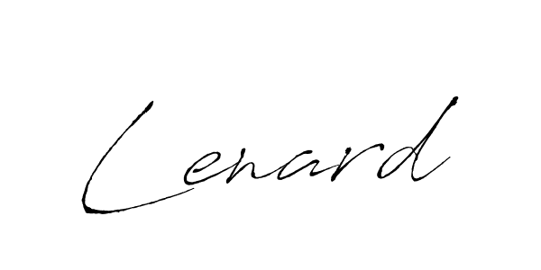 Lenard stylish signature style. Best Handwritten Sign (Antro_Vectra) for my name. Handwritten Signature Collection Ideas for my name Lenard. Lenard signature style 6 images and pictures png