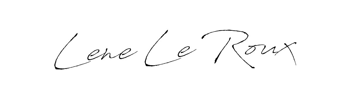 Make a beautiful signature design for name Lene Le Roux. With this signature (Antro_Vectra) style, you can create a handwritten signature for free. Lene Le Roux signature style 6 images and pictures png