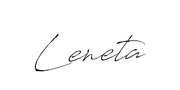 Also we have Leneta name is the best signature style. Create professional handwritten signature collection using Antro_Vectra autograph style. Leneta signature style 6 images and pictures png