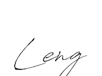 Use a signature maker to create a handwritten signature online. With this signature software, you can design (Antro_Vectra) your own signature for name Leng. Leng signature style 6 images and pictures png