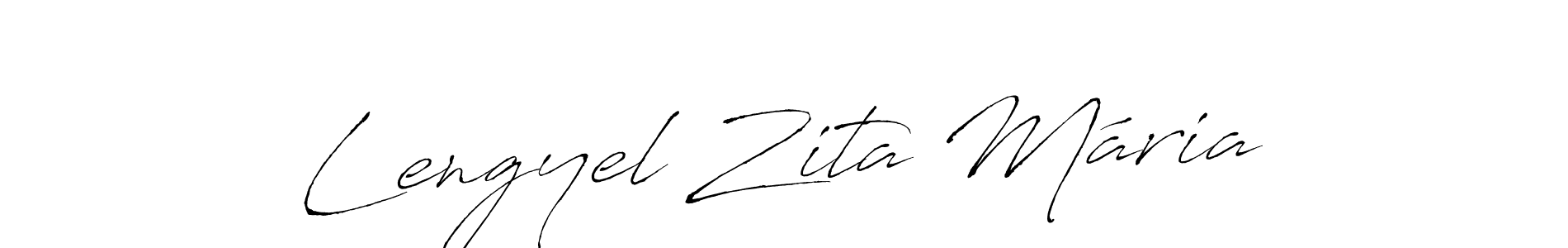 This is the best signature style for the Lengyel Zita Mária name. Also you like these signature font (Antro_Vectra). Mix name signature. Lengyel Zita Mária signature style 6 images and pictures png