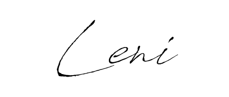 Practice writing Leni with the flow of Antro_Vectra lettering. A fantastic source of inspiration for developing your personal signature style. Leni signature style 6 images and pictures png
