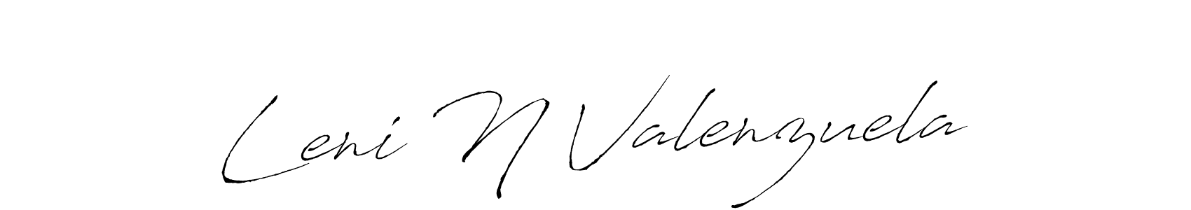Make a beautiful signature design for name Leni N Valenzuela. With this signature (Antro_Vectra) style, you can create a handwritten signature for free. Leni N Valenzuela signature style 6 images and pictures png