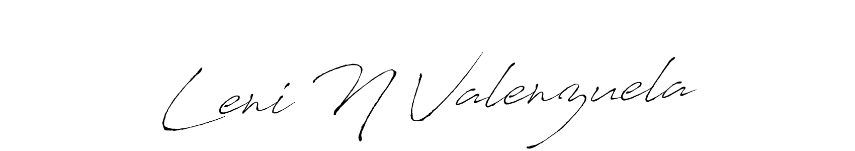 Make a beautiful signature design for name Leni N Valenzuela. With this signature (Antro_Vectra) style, you can create a handwritten signature for free. Leni N Valenzuela signature style 6 images and pictures png