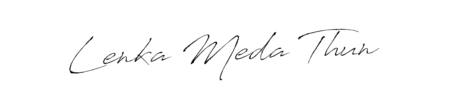 Also You can easily find your signature by using the search form. We will create Lenka Meda Thun name handwritten signature images for you free of cost using Antro_Vectra sign style. Lenka Meda Thun signature style 6 images and pictures png