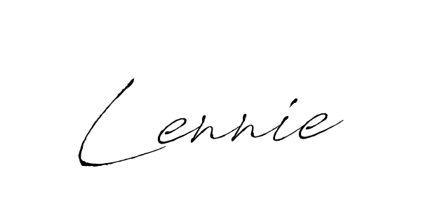 Lennie stylish signature style. Best Handwritten Sign (Antro_Vectra) for my name. Handwritten Signature Collection Ideas for my name Lennie. Lennie signature style 6 images and pictures png