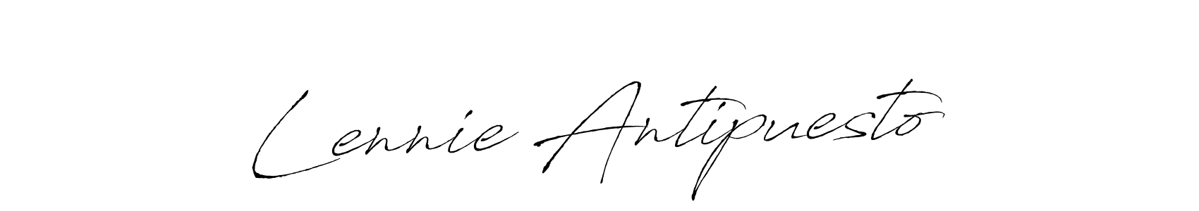 Create a beautiful signature design for name Lennie Antipuesto. With this signature (Antro_Vectra) fonts, you can make a handwritten signature for free. Lennie Antipuesto signature style 6 images and pictures png
