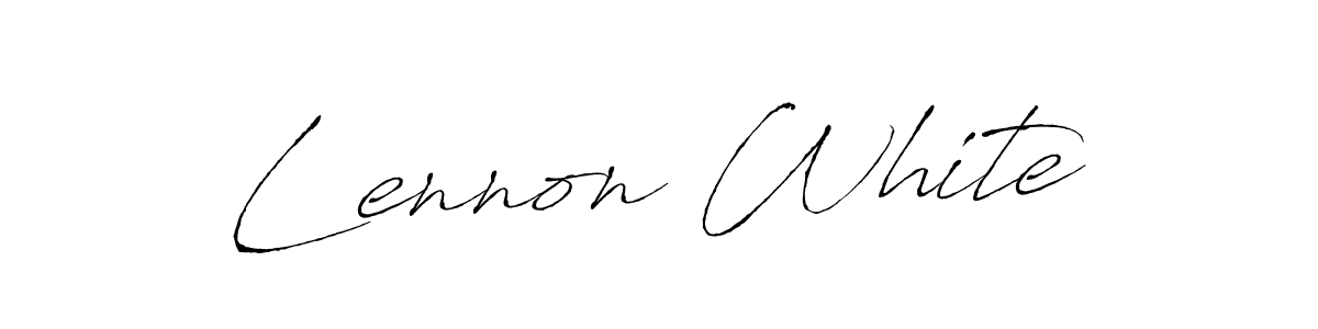 Lennon White stylish signature style. Best Handwritten Sign (Antro_Vectra) for my name. Handwritten Signature Collection Ideas for my name Lennon White. Lennon White signature style 6 images and pictures png