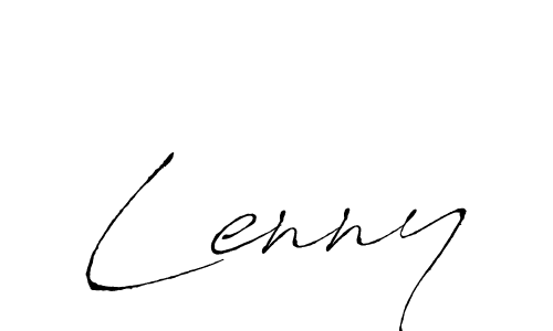 Make a beautiful signature design for name Lenny. With this signature (Antro_Vectra) style, you can create a handwritten signature for free. Lenny signature style 6 images and pictures png