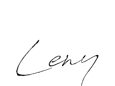 Design your own signature with our free online signature maker. With this signature software, you can create a handwritten (Antro_Vectra) signature for name Leny. Leny signature style 6 images and pictures png