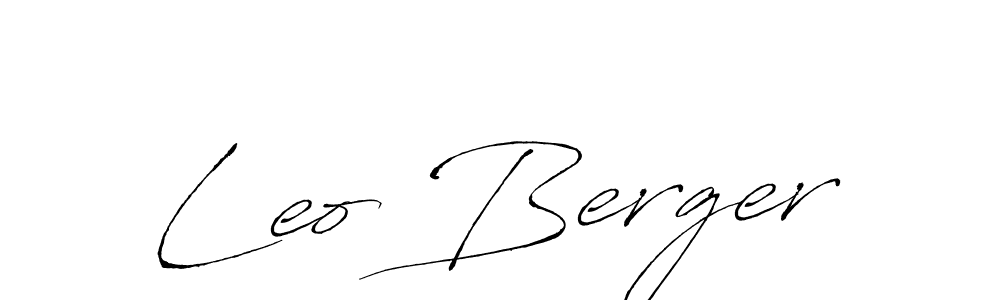 Design your own signature with our free online signature maker. With this signature software, you can create a handwritten (Antro_Vectra) signature for name Leo Berger. Leo Berger signature style 6 images and pictures png