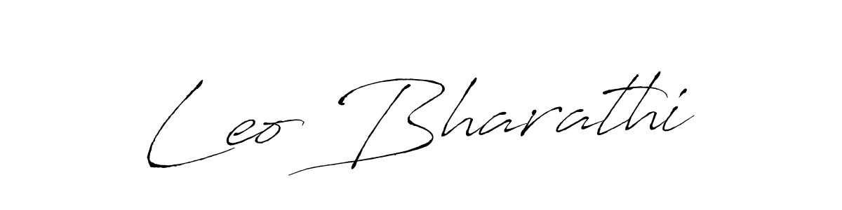 How to make Leo Bharathi name signature. Use Antro_Vectra style for creating short signs online. This is the latest handwritten sign. Leo Bharathi signature style 6 images and pictures png