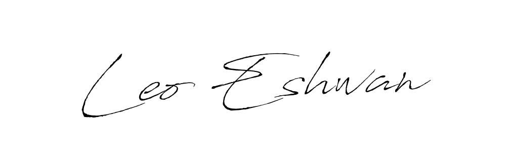 Similarly Antro_Vectra is the best handwritten signature design. Signature creator online .You can use it as an online autograph creator for name Leo Eshwan. Leo Eshwan signature style 6 images and pictures png