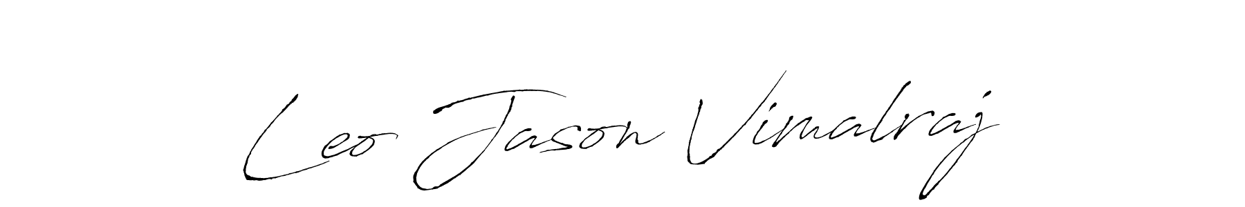 How to make Leo Jason Vimalraj name signature. Use Antro_Vectra style for creating short signs online. This is the latest handwritten sign. Leo Jason Vimalraj signature style 6 images and pictures png