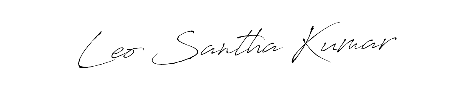 Antro_Vectra is a professional signature style that is perfect for those who want to add a touch of class to their signature. It is also a great choice for those who want to make their signature more unique. Get Leo Santha Kumar name to fancy signature for free. Leo Santha Kumar signature style 6 images and pictures png