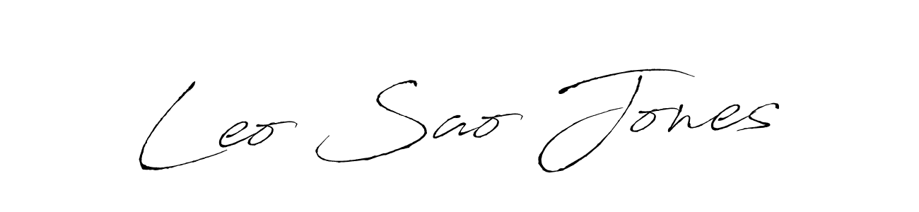 Design your own signature with our free online signature maker. With this signature software, you can create a handwritten (Antro_Vectra) signature for name Leo Sao Jones. Leo Sao Jones signature style 6 images and pictures png