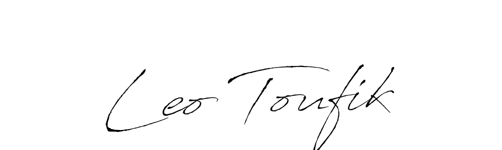 Use a signature maker to create a handwritten signature online. With this signature software, you can design (Antro_Vectra) your own signature for name Leo Toufik. Leo Toufik signature style 6 images and pictures png